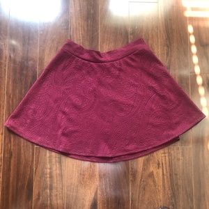 Charlotte Russe Burgundy Mini Skirt